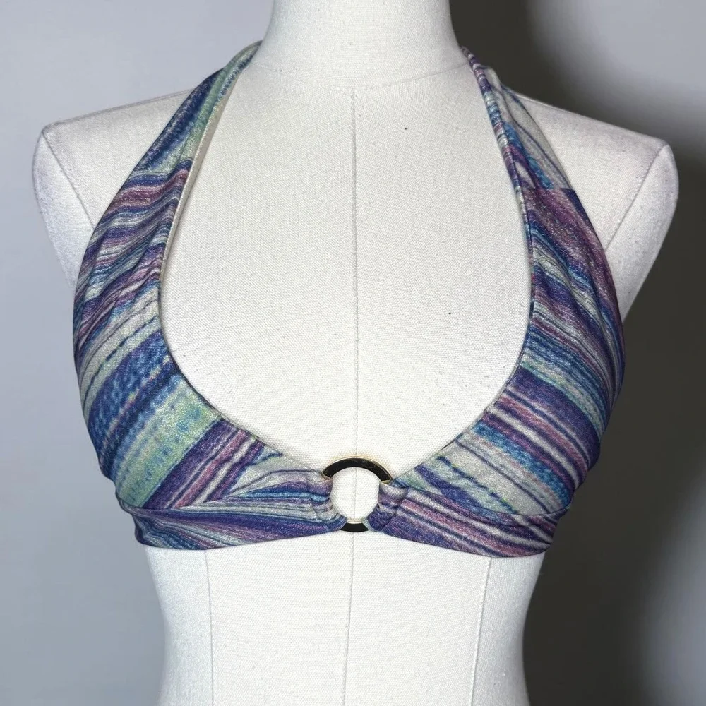 Frankie's‎ Bikinis x Hailee Steinfeld Eden Halter Top in Shimmy size Medium